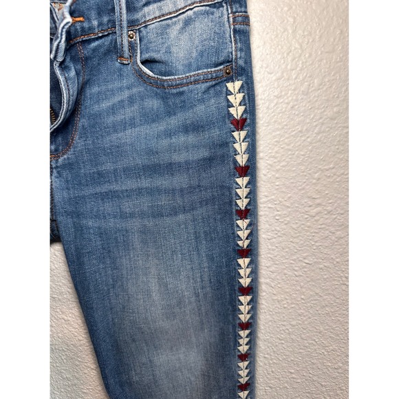 Driftwood Marilyn Jeans Blue Wash Embroidered Side Classic Fit Women's Size 27 - Picture 4 of 8